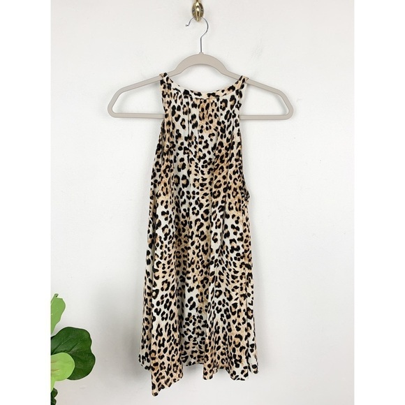 NWT Savannah JaneLeopard Print Floral Embroidered Tank Top Sz S - Picture 2 of 6